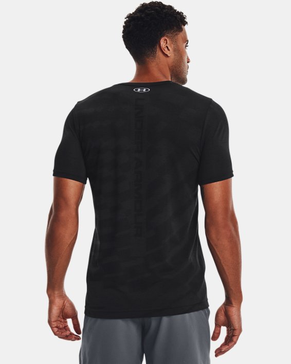 Men's UA Seamless Radial Short Sleeve in Black image number 1